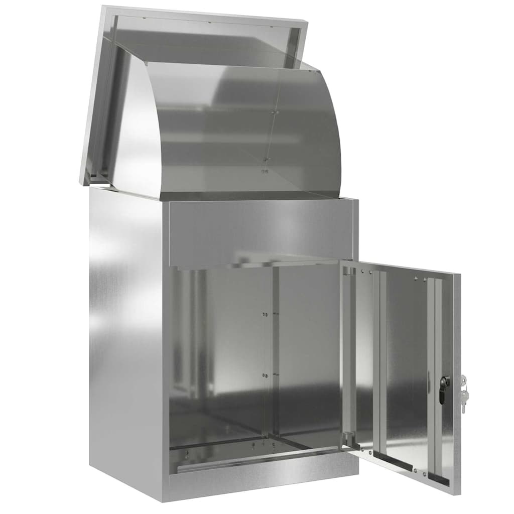 VidaXL Pakket inwerp box Zwart 44 x 35 x 59 cm Gegalvaniseerd staal