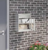 VidaXL Pakket inwerp box Zwart 44 x 35 x 59 cm Roestvrij staal