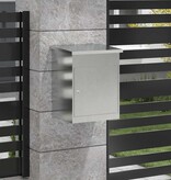 VidaXL Pakket inwerp box Zwart 44 x 35 x 59 cm Roestvrij staal