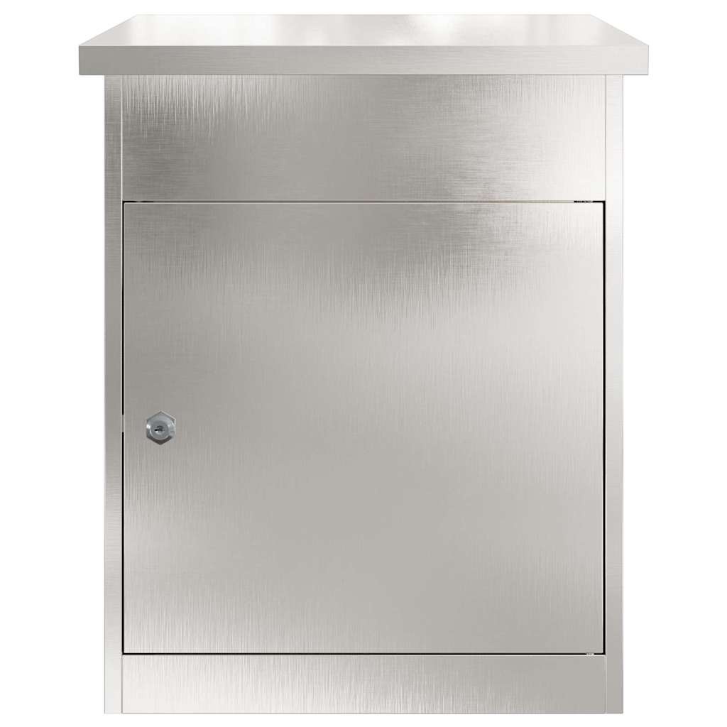 VidaXL Pakket inwerp box Zwart 44 x 35 x 59 cm Roestvrij staal