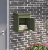 VidaXL Pakket inwerp box Olijfgroen 44 x 35 x 59 cm Staal