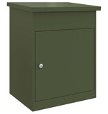 VidaXL Pakket inwerp box Olijfgroen 44 x 35 x 59 cm Staal