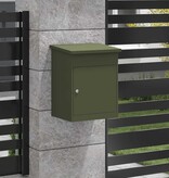 VidaXL Pakket inwerp box Olijfgroen 44 x 35 x 59 cm Staal
