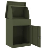 VidaXL Pakket inwerp box Olijfgroen 44 x 35 x 59 cm Staal