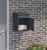 VidaXL Pakket inwerp box Antraciet 44 x 35 x 59 cm Staal