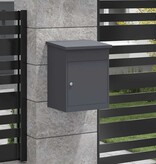 VidaXL Pakket inwerp box Antraciet 44 x 35 x 59 cm Staal