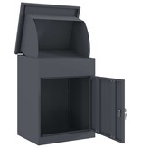 VidaXL Pakket inwerp box Antraciet 44 x 35 x 59 cm Staal