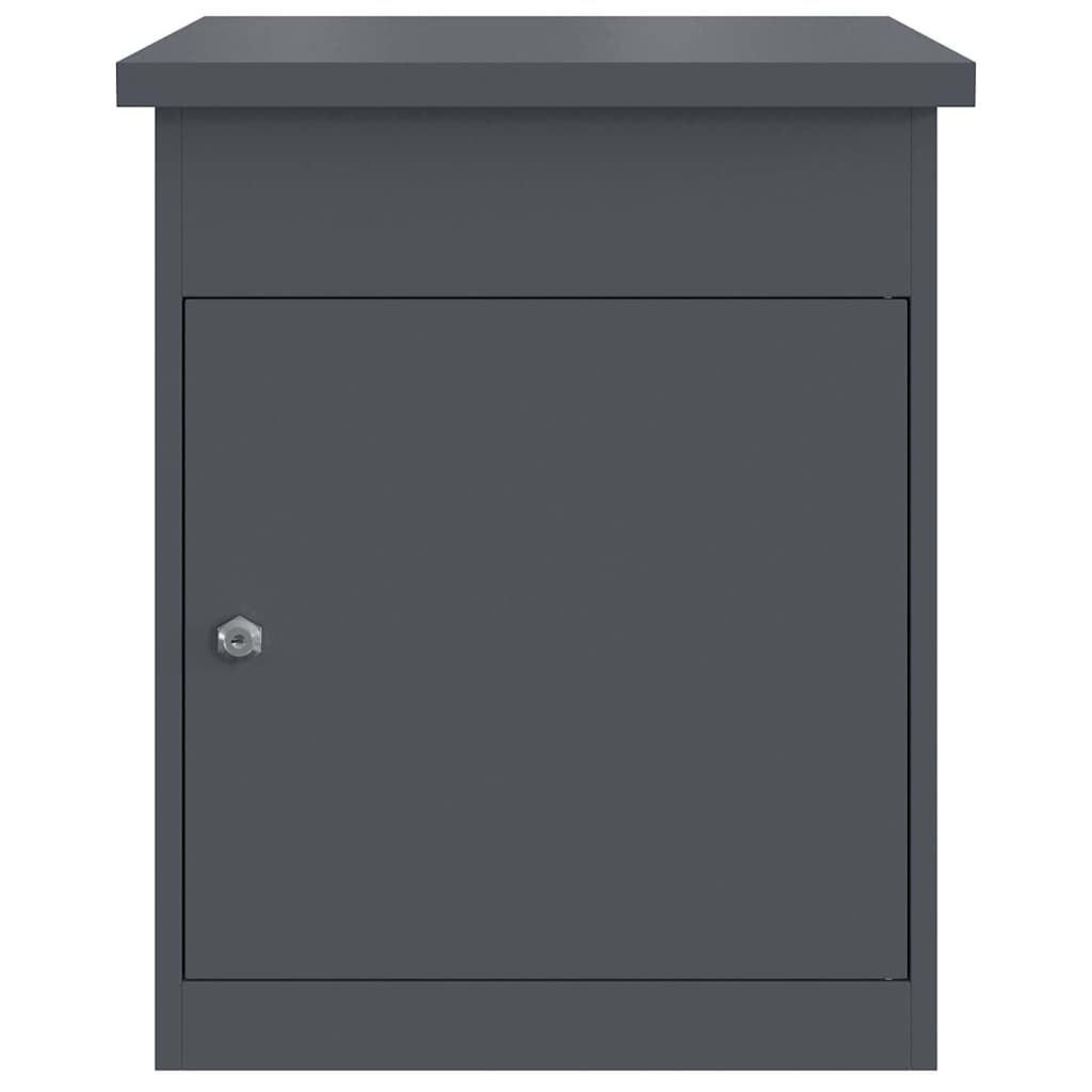VidaXL Pakket inwerp box Antraciet 44 x 35 x 59 cm Staal