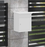 VidaXL Pakket inwerp box Wit 44 x 35 x 59 cm Staal