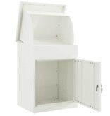 VidaXL Pakket inwerp box Wit 44 x 35 x 59 cm Staal