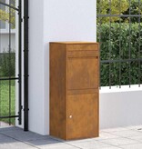 VidaXL Pakket inwerp box Roestig 41 x 38 x 103 cm Cortenstaal