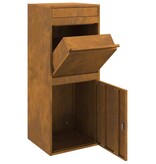 VidaXL Pakket inwerp box Roestig 41 x 38 x 103 cm Cortenstaal