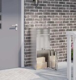 VidaXL Pakket inwerp box Zwart 41 x 38 x 103 cm Roestvrij staal