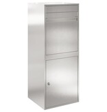 VidaXL Pakket inwerp box Zwart 41 x 38 x 103 cm Roestvrij staal