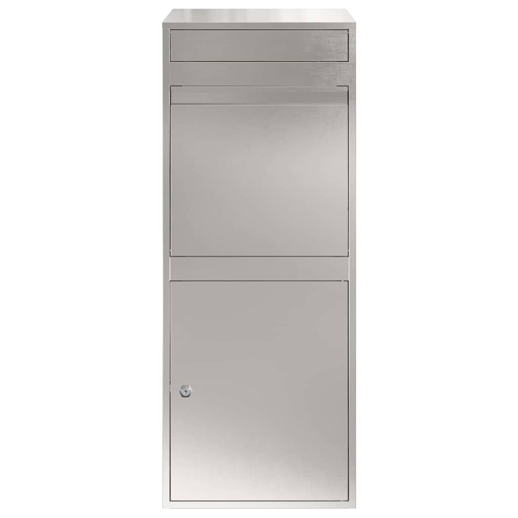 VidaXL Pakket inwerp box Zwart 41 x 38 x 103 cm Roestvrij staal