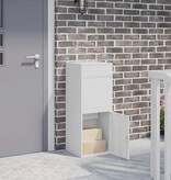 VidaXL Pakket inwerp box Wit 41 x 38 x 103 cm Staal