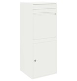 VidaXL Pakket inwerp box Wit 41 x 38 x 103 cm Staal