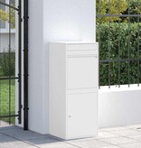 VidaXL Pakket inwerp box Wit 41 x 38 x 103 cm Staal