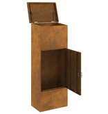 VidaXL Pakket inwerp box Roestig 44.5 x 29 x 110.5 cm Cortenstaal