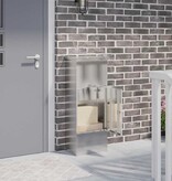 VidaXL Pakket inwerp box Zwart 44.5 x 29 x 110.5 cm Roestvrij staal