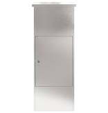 VidaXL Pakket inwerp box Zwart 44.5 x 29 x 110.5 cm Roestvrij staal