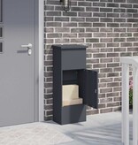 VidaXL Pakket inwerp box Antraciet 44.5 x 29 x 110.5 cm Staal