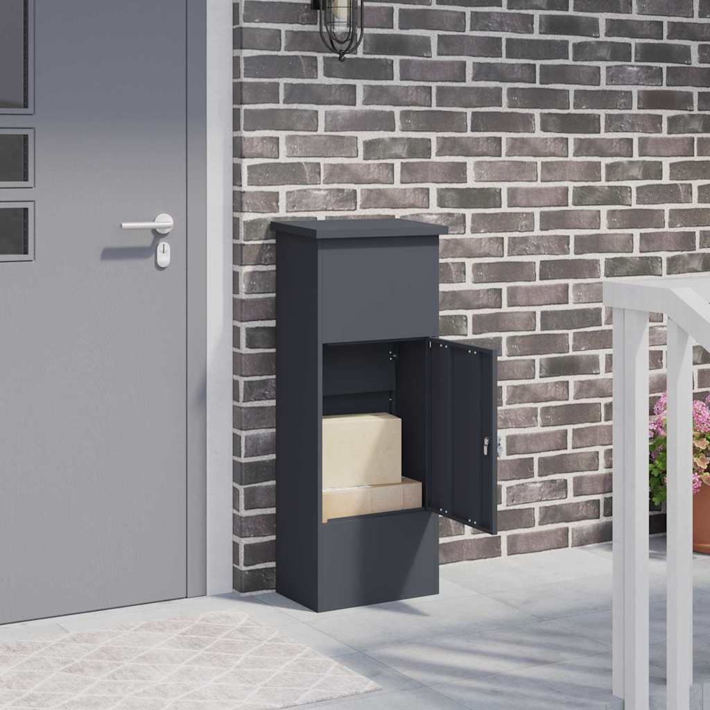 VidaXL Pakket inwerp box Antraciet 44.5 x 29 x 110.5 cm Staal