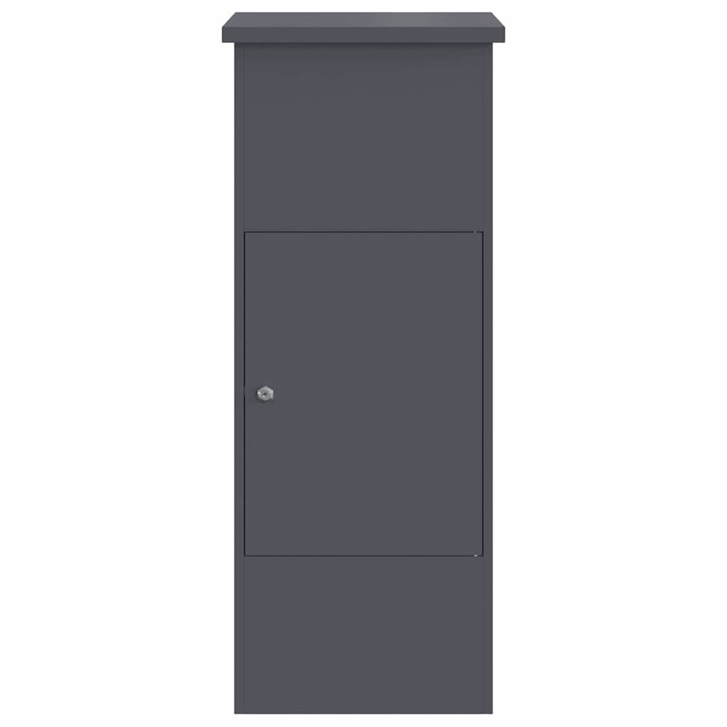 VidaXL Pakket inwerp box Antraciet 44.5 x 29 x 110.5 cm Staal