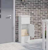 VidaXL Pakket inwerp box Wit 44.5 x 29 x 110.5 cm Staal