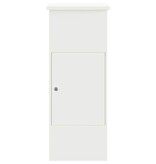 VidaXL Pakket inwerp box Wit 44.5 x 29 x 110.5 cm Staal