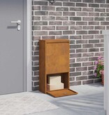 VidaXL Pakket inwerp box met opslag Bruin 44 x 22 x 82 cm Staal