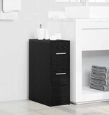 VidaXL Slimme Badkamerkast Zwart eiken 22 x 44 x 61.5 cm Bewerkt hout