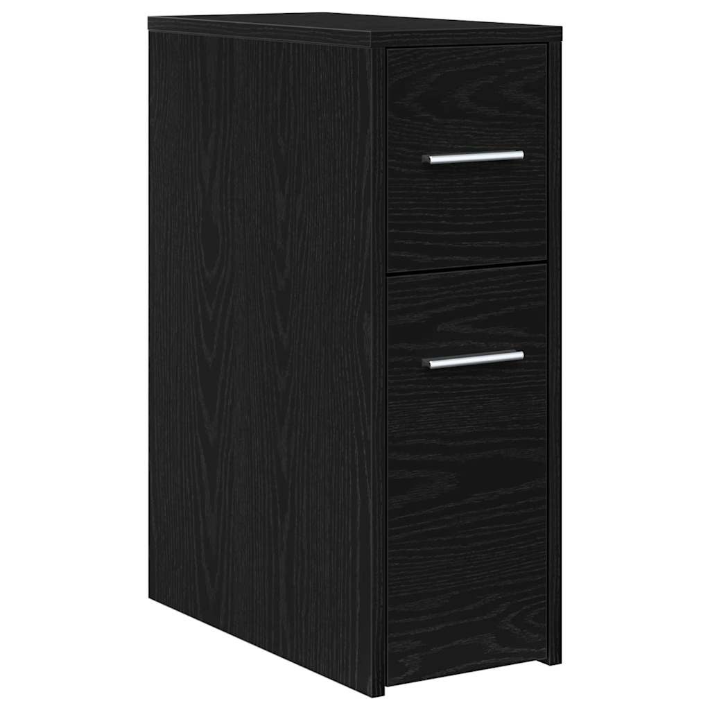 VidaXL Slimme Badkamerkast Zwart eiken 22 x 44 x 61.5 cm Bewerkt hout