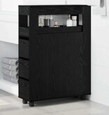 VidaXL Badkamerkast Zwart eiken 65 x 23 x 87 cm Bewerkt hout