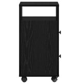 VidaXL Smalle Badkamerkast Zwart eiken 33 x 23 x 65 cm Bewerkt hout