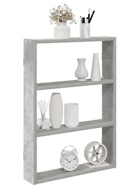 VidaXL Wandschap 43x9x60 cm bewerkt hout betongrijs