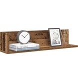 VidaXL Wandschappen 2 st 75x16,5x16,5 cm bewerkt hout oud houtkleurig