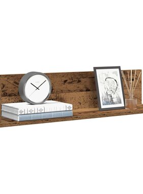 VidaXL Wandschappen 2 st 75x16,5x16,5 cm bewerkt hout oud houtkleurig
