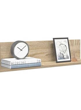 VidaXL Wandschappen 2 st 75x16,5x16,5cm bewerkt hout sonoma eikenkleur