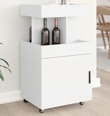 VidaXL Drankkar 50x41x89 cm bewerkt hout wit