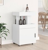 VidaXL Drankkar 50x41x89 cm bewerkt hout wit