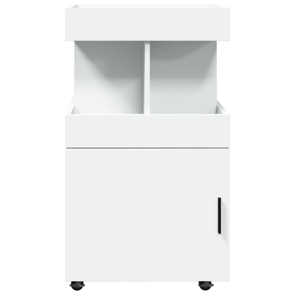 VidaXL Drankkar 50x41x89 cm bewerkt hout wit