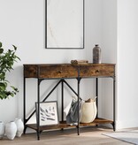 VidaXL Wandtafel 100x39x78,5 cm bewerkt hout gerookt eikenkleurig