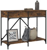 VidaXL Wandtafel 100x39x78,5 cm bewerkt hout gerookt eikenkleurig