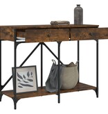 VidaXL Wandtafel 100x39x78,5 cm bewerkt hout gerookt eikenkleurig