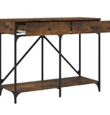 VidaXL Wandtafel 100x39x78,5 cm bewerkt hout gerookt eikenkleurig