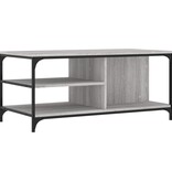 VidaXL Salontafel 100x50x45 cm bewerkt hout grijs sonoma