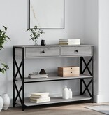 VidaXL Wandtafel 100x28x75 cm bewerkt hout grijs sonoma eikenkleurig