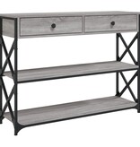 VidaXL Wandtafel 100x28x75 cm bewerkt hout grijs sonoma eikenkleurig