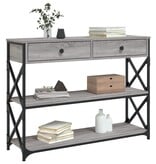 VidaXL Wandtafel 100x28x75 cm bewerkt hout grijs sonoma eikenkleurig